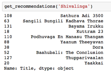 Recommendation Of Tamil Movies Using Machine Learning